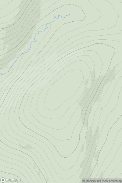 Thumbnail image for Sron Gharbh [Glen Tromie to Glen Tilt] showing contour plot for surrounding peak